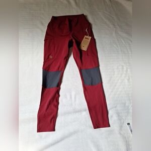Fjallraven Abisko Trekking tights Size S Pomegranate Red-iron Gray